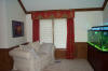 The alcove off the family room - with the aquarium to the side.