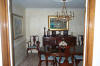 Looking into the dining room, to the right of the main entrance.