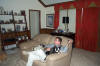 John, with Brian's dog - a 'fixture' in the house.